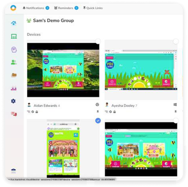 Classroom-Action_Send-Website_App-Screenshot #image_title
