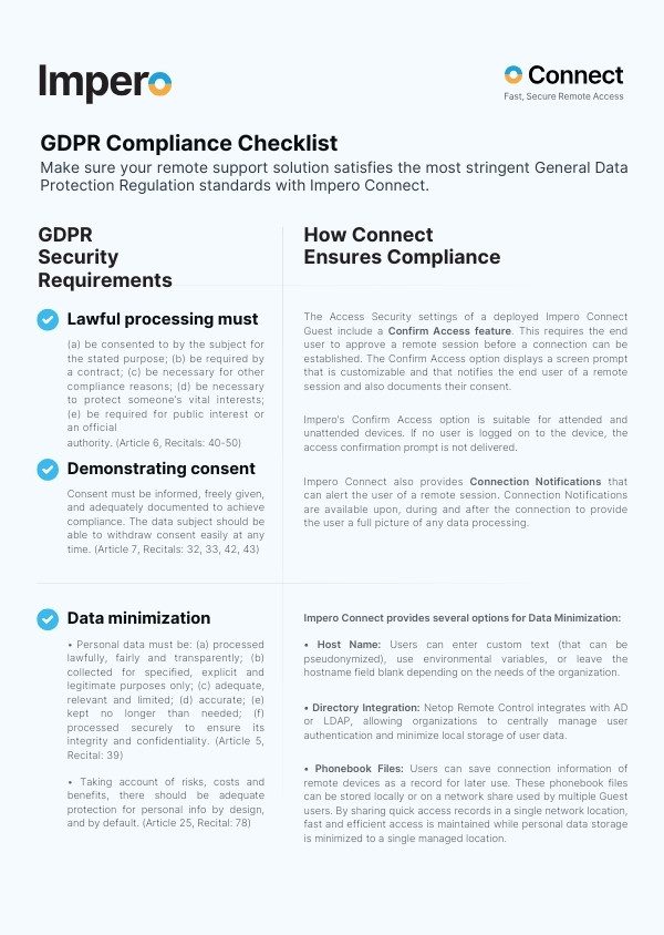 gdpr compliance checklist