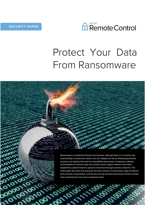 Protect Data from Ransomware Cover